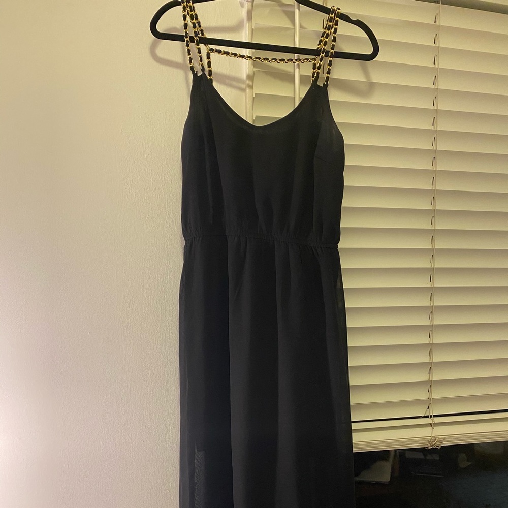 Black chiffon Maxi Dress